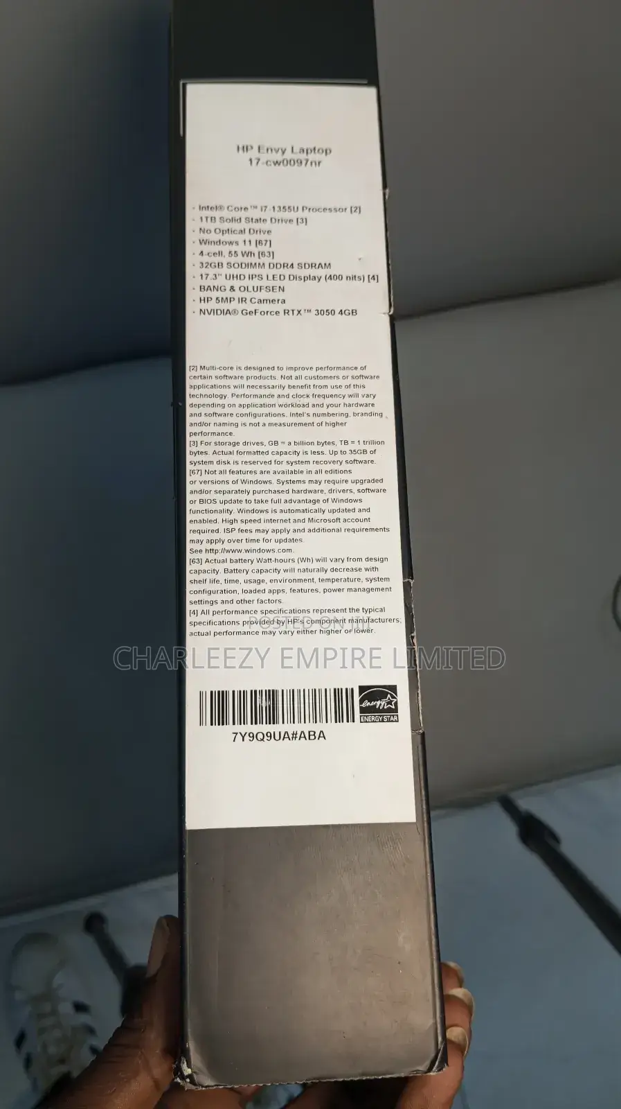 New Laptop HP Envy 17 32GB Intel Core I7 SSD 1T