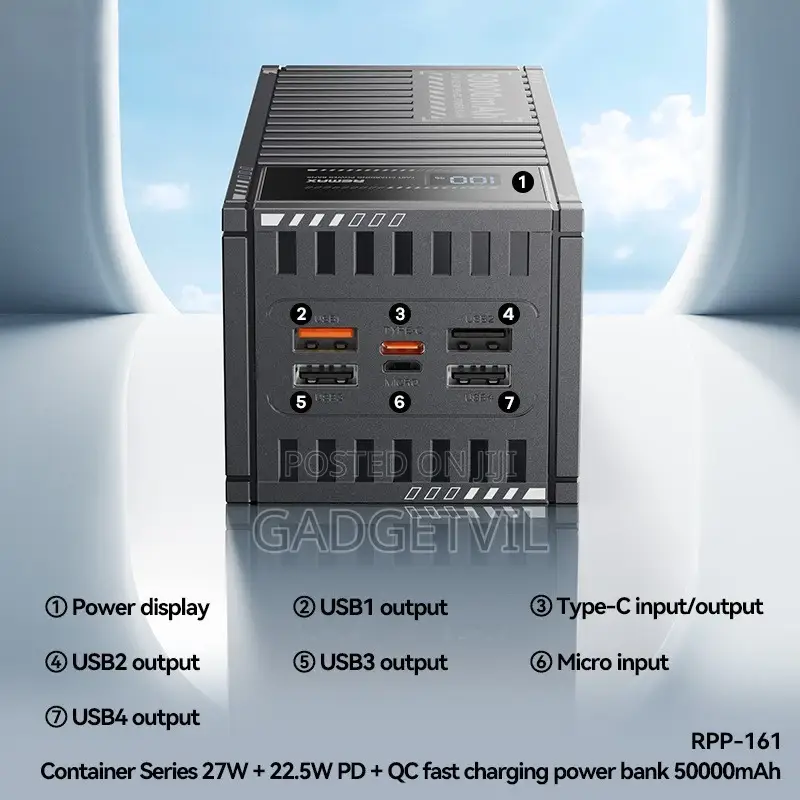 50000mah 22.5W+27W QC+PD Fast Charging Power Bank