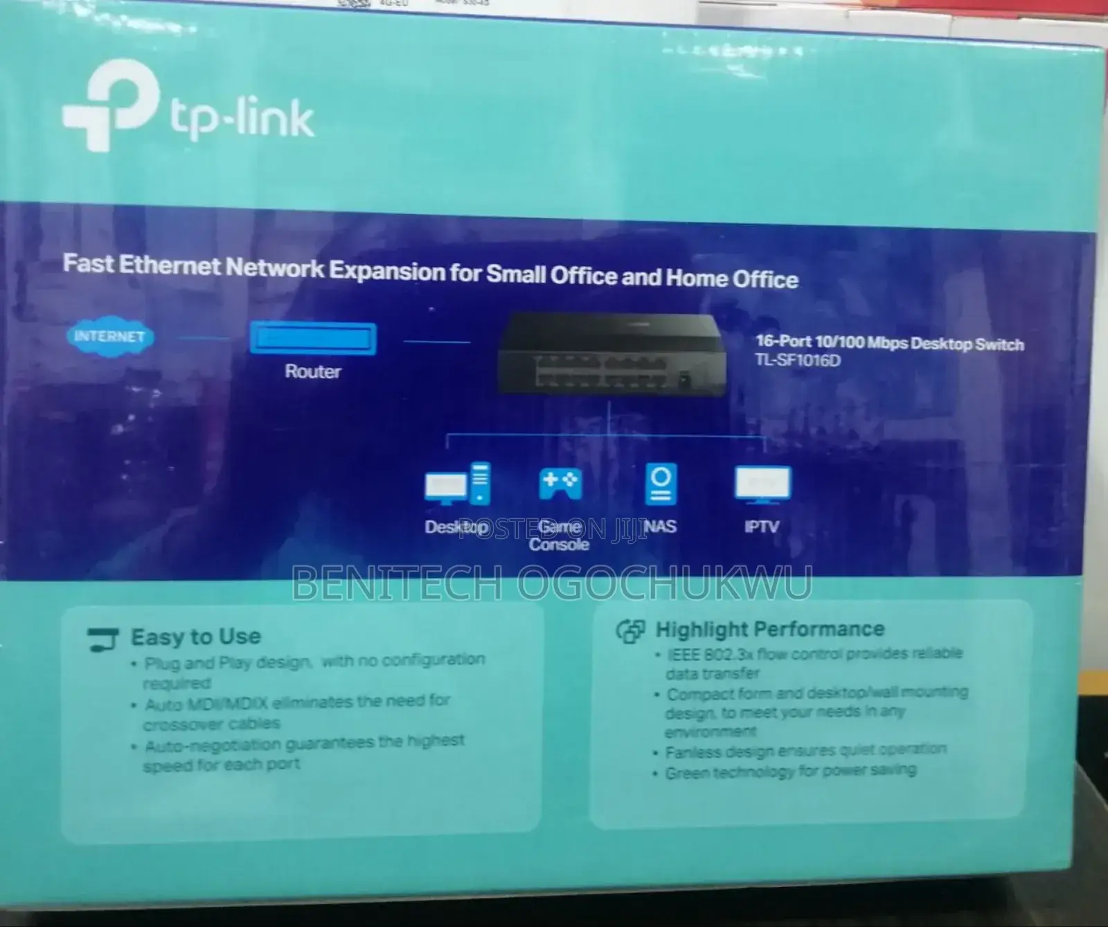 Tp-Link
16-Port 10/100mbps
Desktop Switch TL-SF1016D