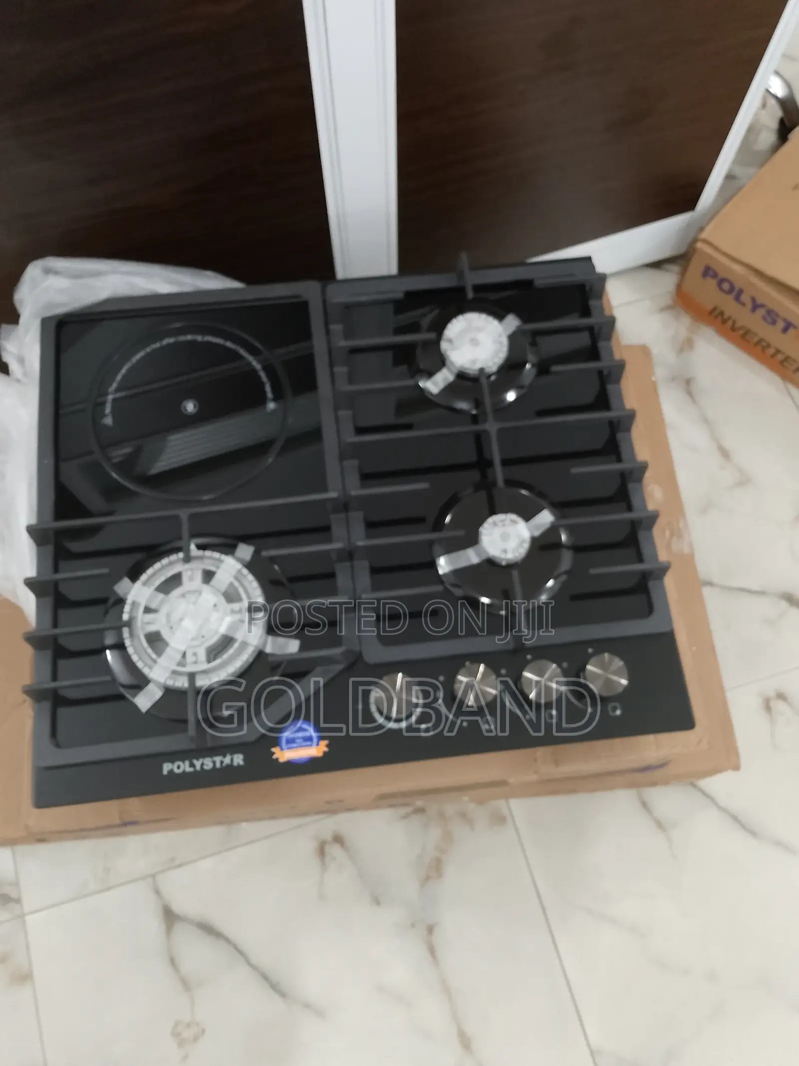 Polystar Inverter 3 Gas Burner, 1 Electric Gas Cooker