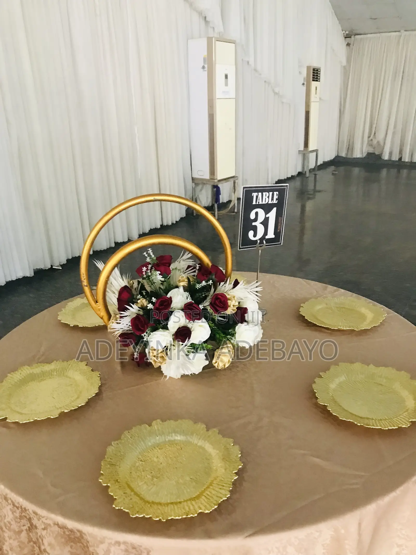 Double Ring Table Flower Center Pieces