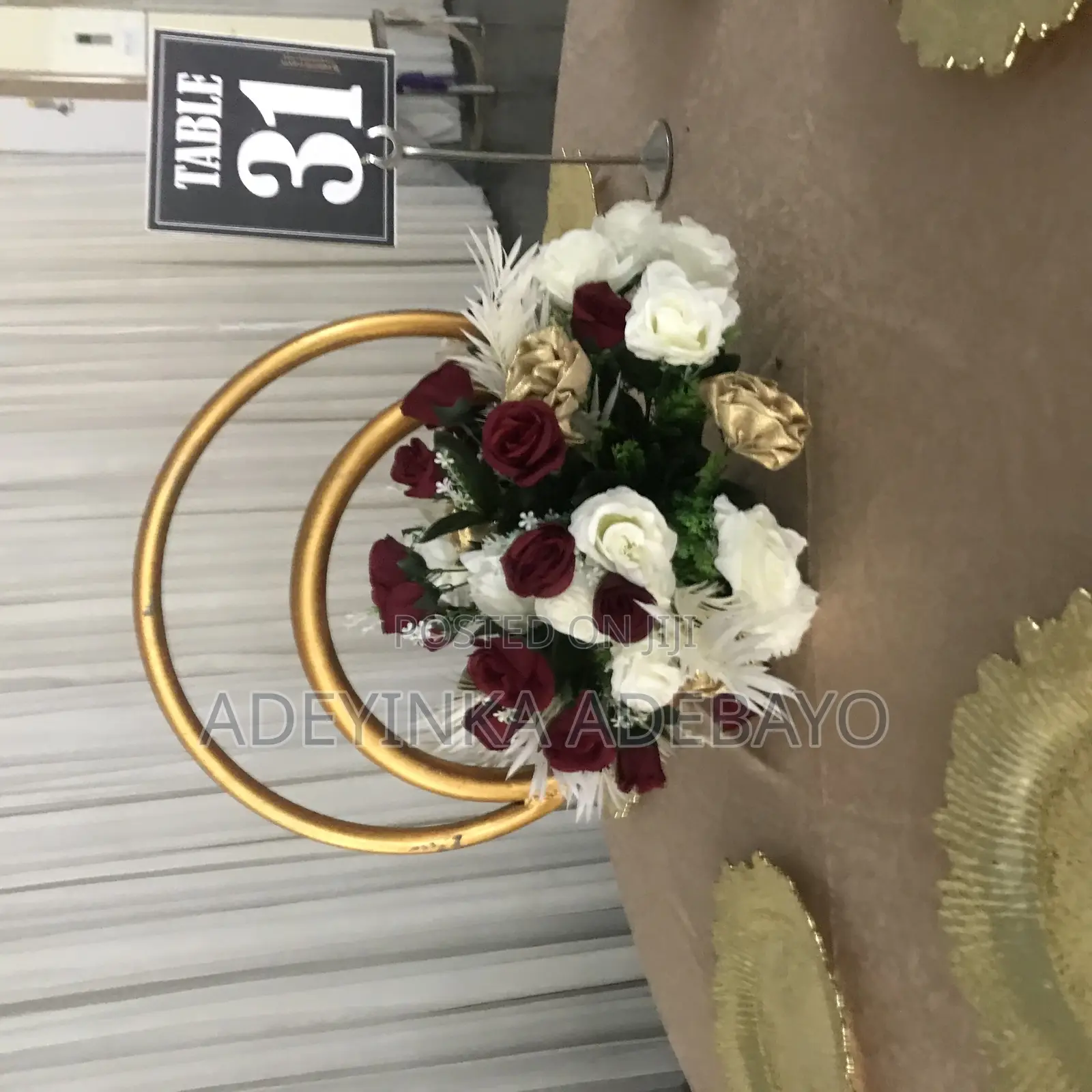 Double Ring Table Flower Center Pieces
