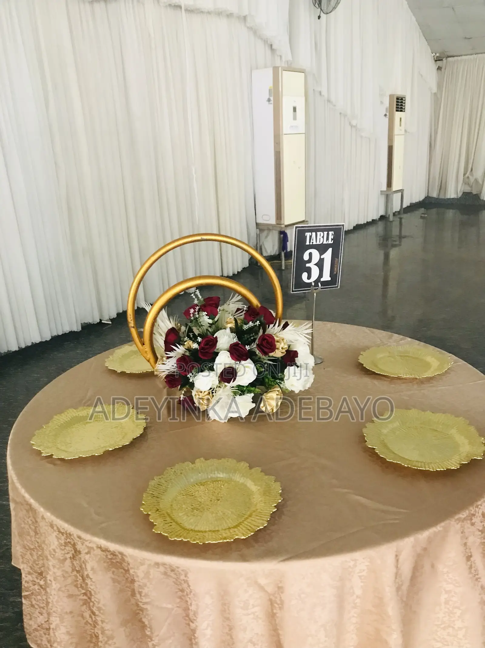 Double Ring Table Flower Center Pieces
