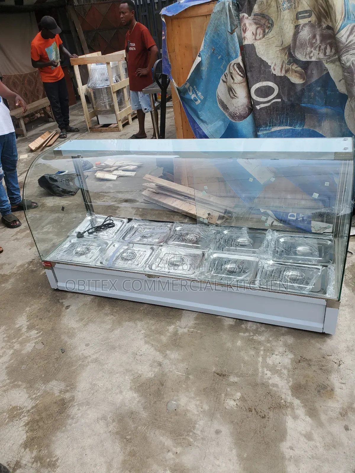 Industrial Electric Food Display Warmer Curve Glass Is 4sale