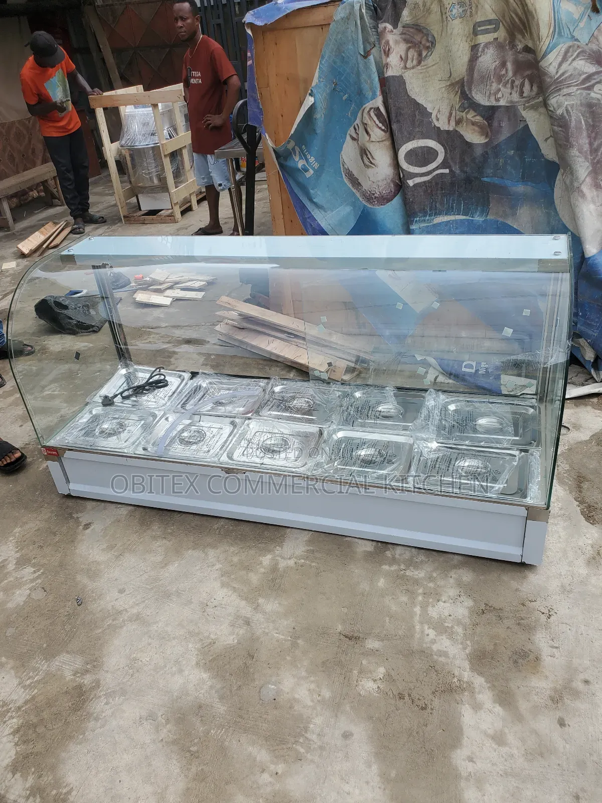 Industrial Electric Food Display Warmer Curve Glass Is 4sale