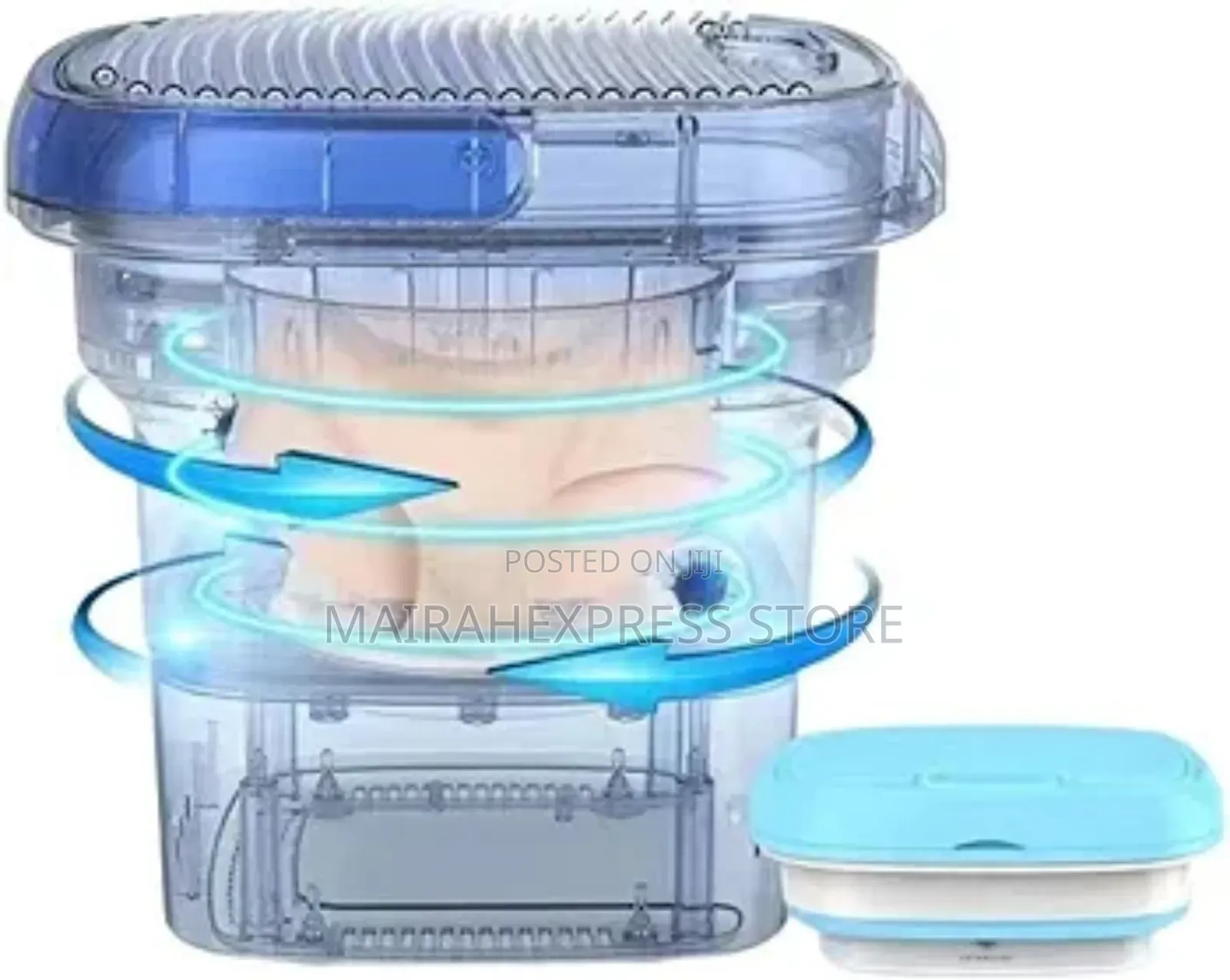 8ltrs Foldable Mini Washing Machine (Washer Cleaner Travel)