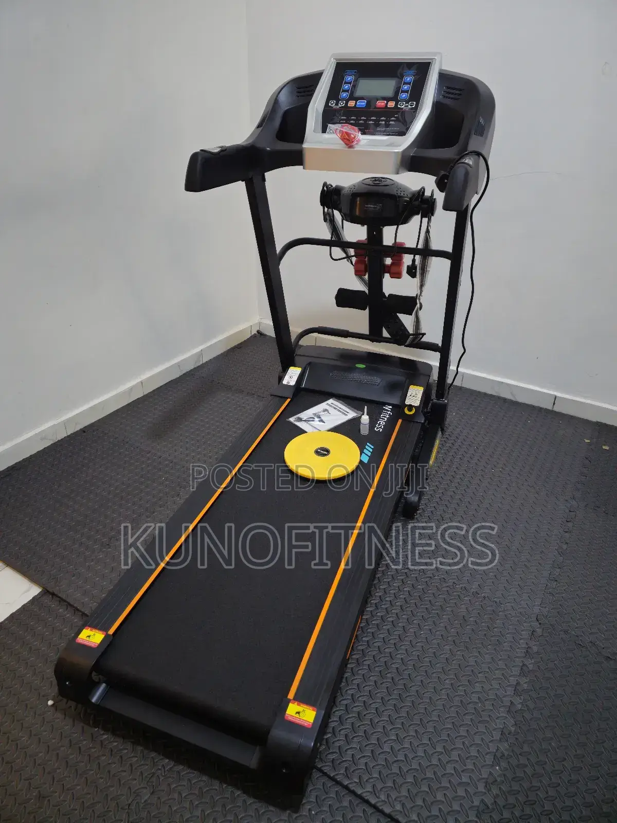 2hp Treadmill With Shock Absorber, Dumbbells Twister