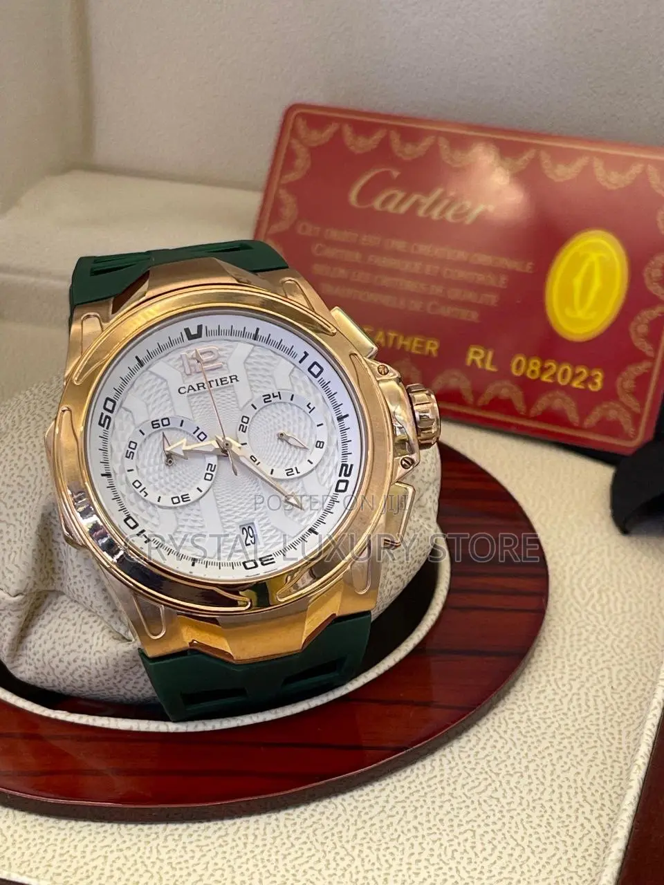 Cartier Quality Luxury Men Genuine Leather Wristwatch
