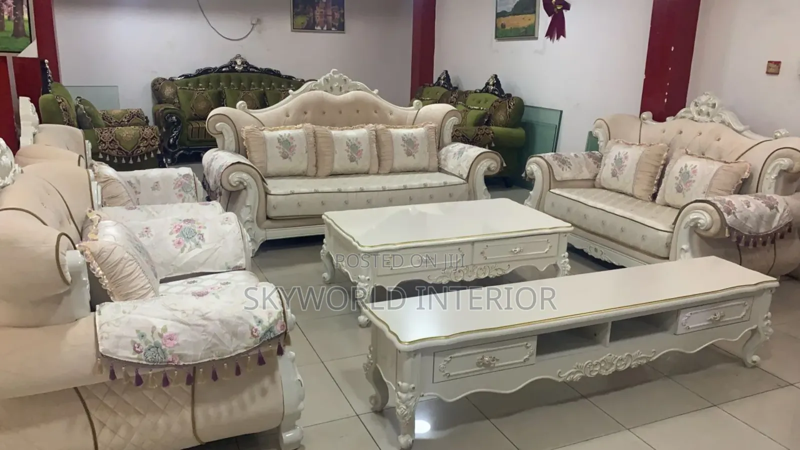 TV Stand, Center Table and Sofa Set