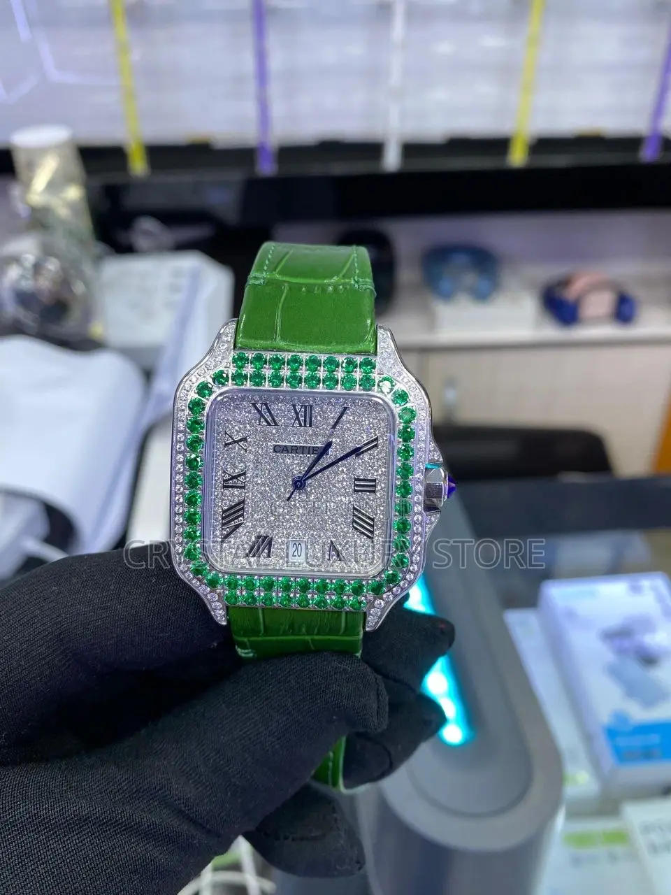Cartier Quality Luxury High-End Cubic Zirconia Wristwatch