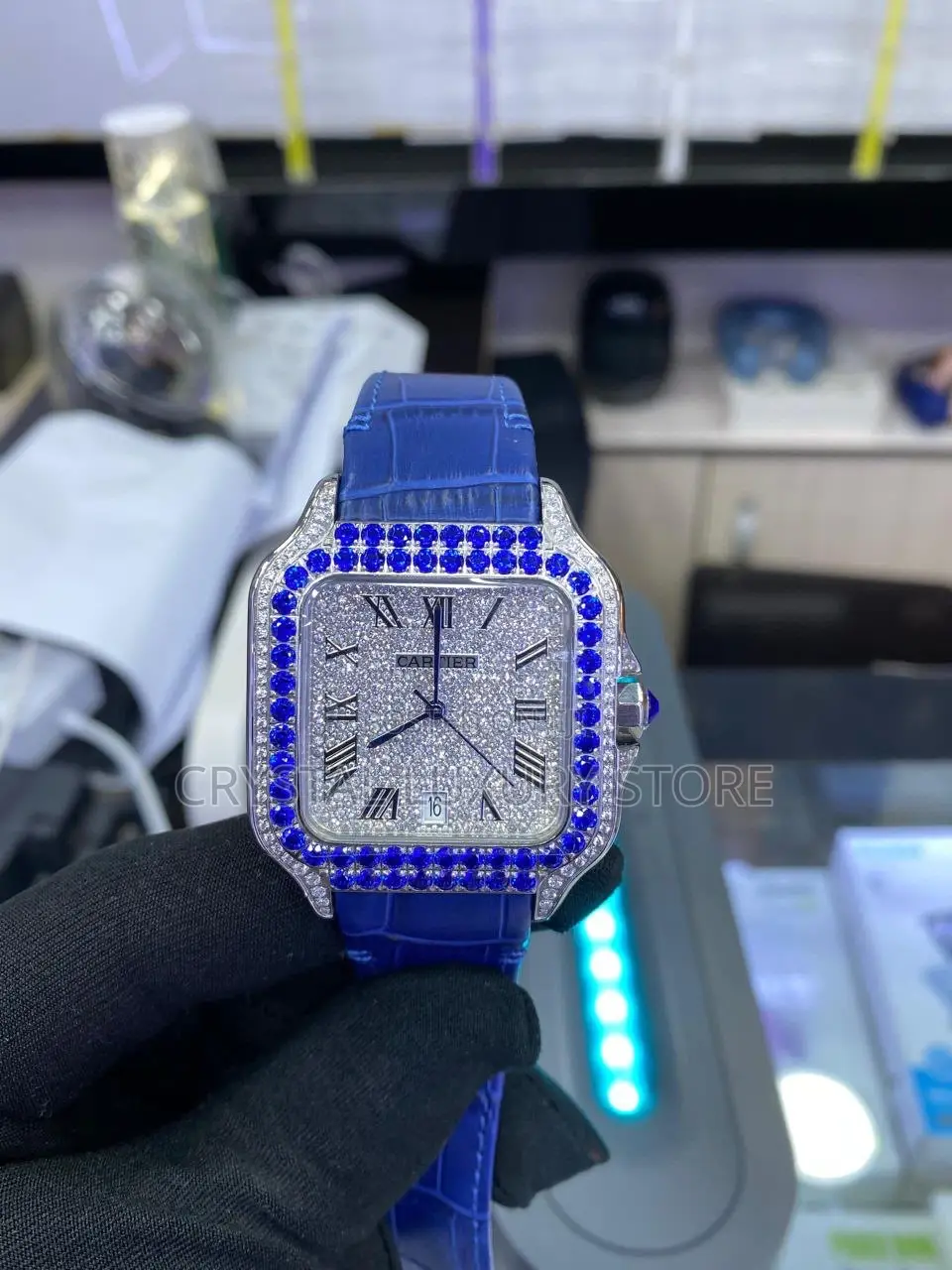 Cartier Quality Luxury High-End Cubic Zirconia Wristwatch