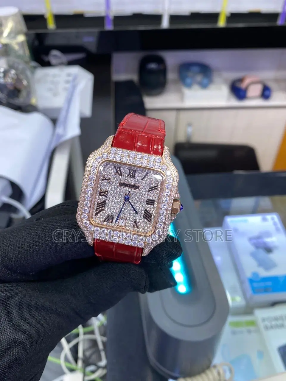Cartier Quality Luxury High-End Cubic Zirconia Wristwatch