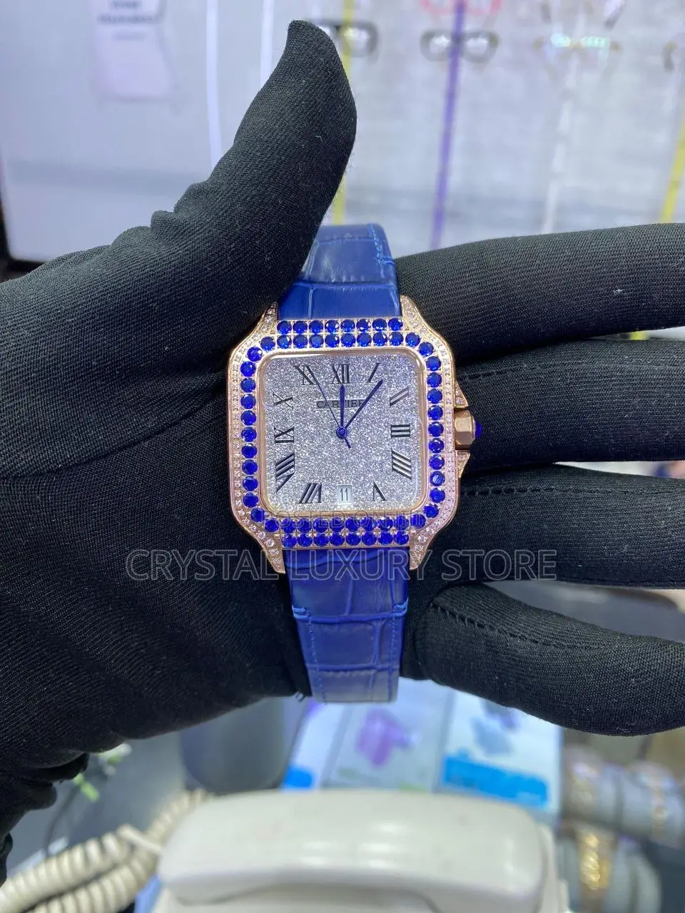 Cartier Quality Luxury High-End Cubic Zirconia Wristwatch