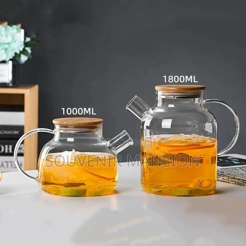 1000ml Transparent Borosilicate Tea and Pot
