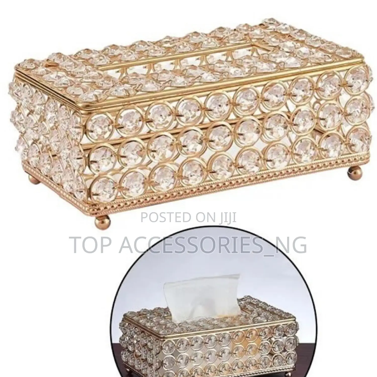 Crystal Glass Tissue Box