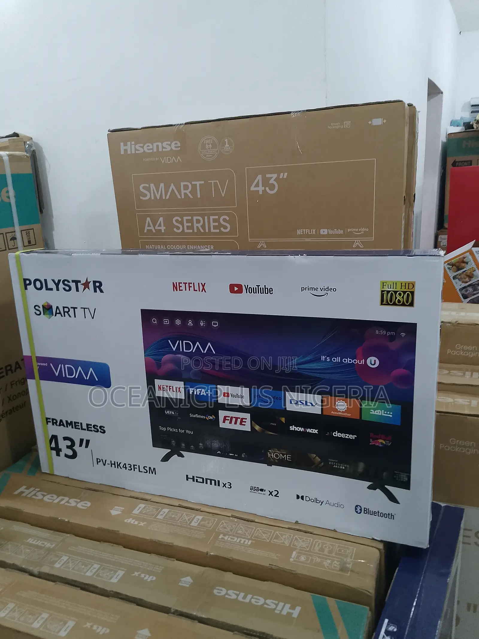 Portable Smart 43inches Polystar TV