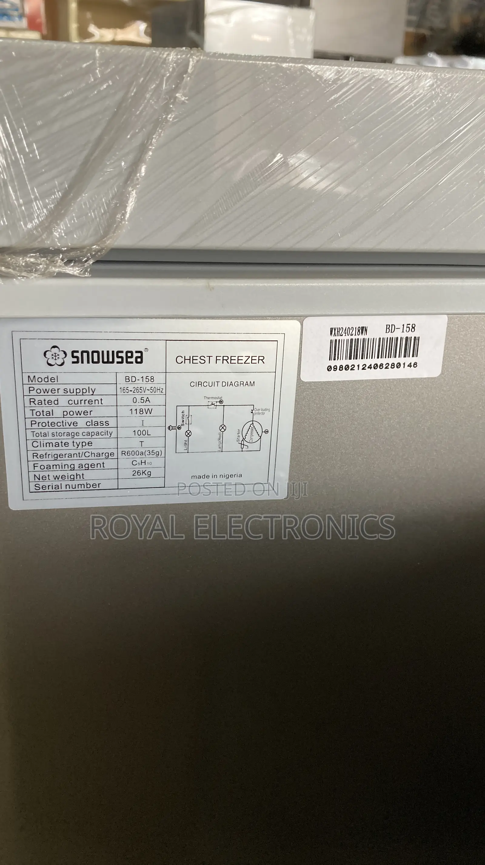 Snowsea Chest Freezer 100l Bd-158