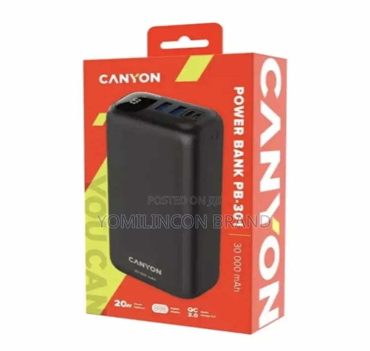 Canyon Power Bank 30000mah Pb-301 Black