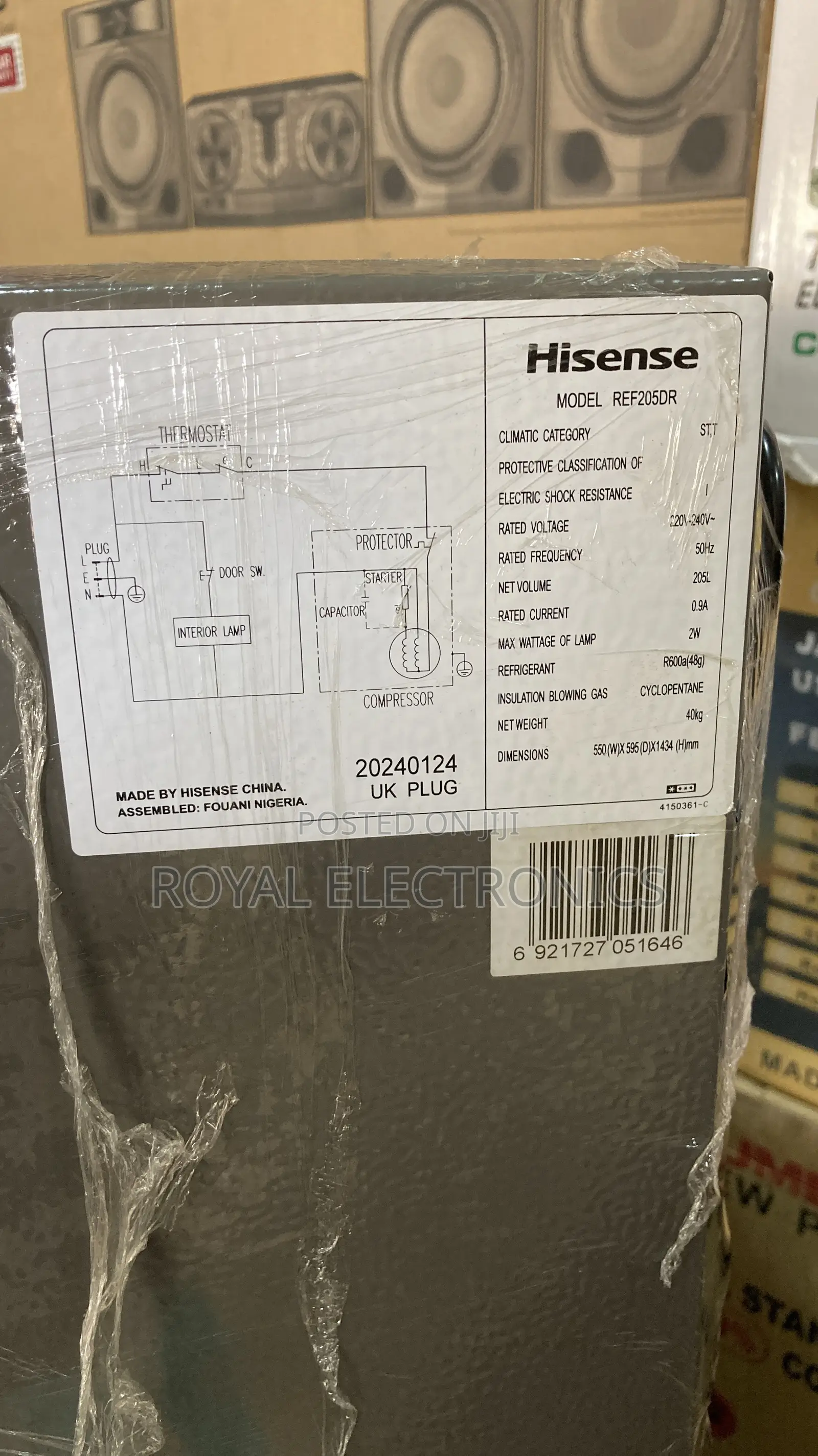 Big Imported Hisense Refrigerator-freezer 205l Ref-205dr