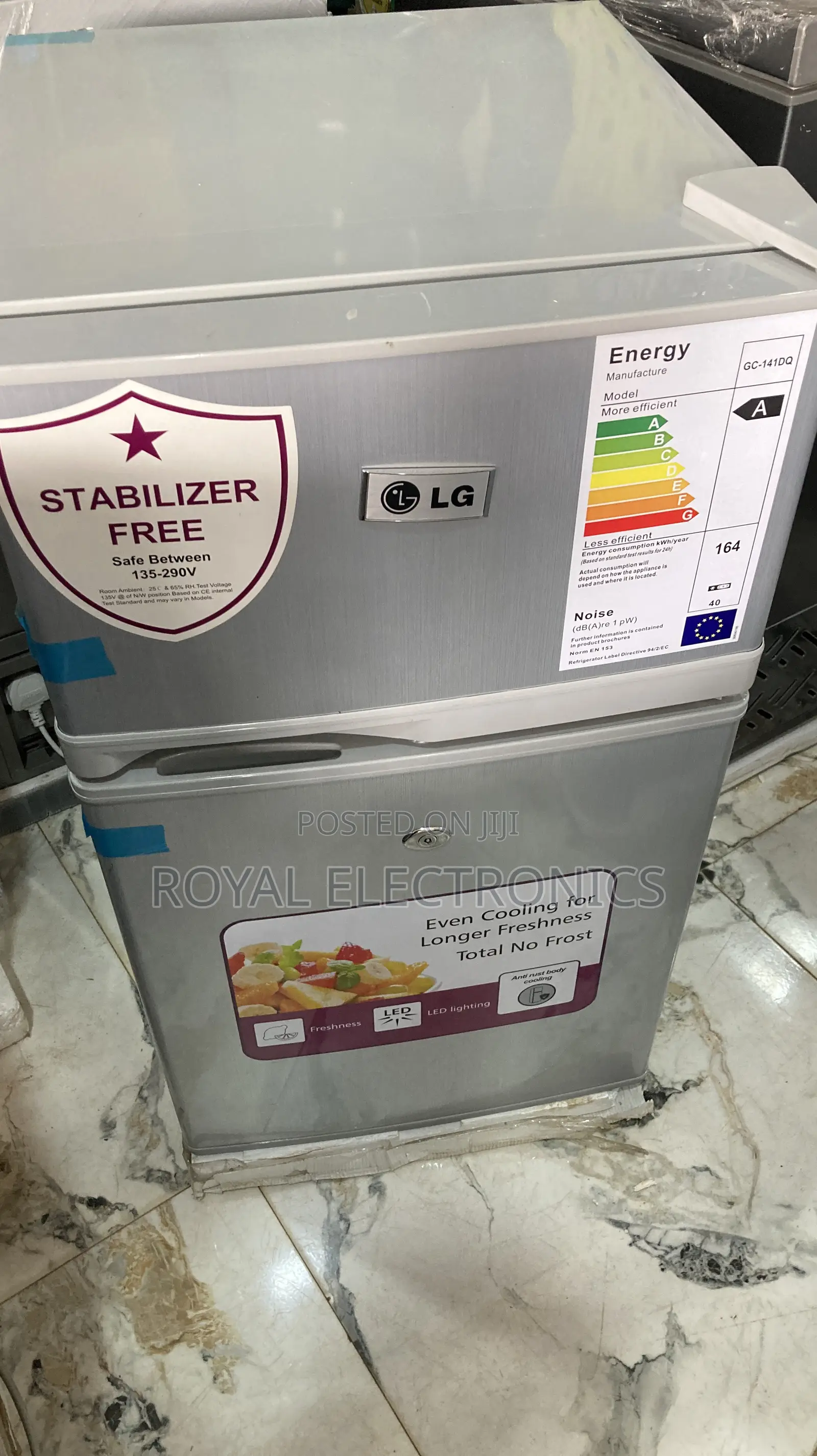 Silver Lg Refrigerator-freezer 80l Gc-141dq