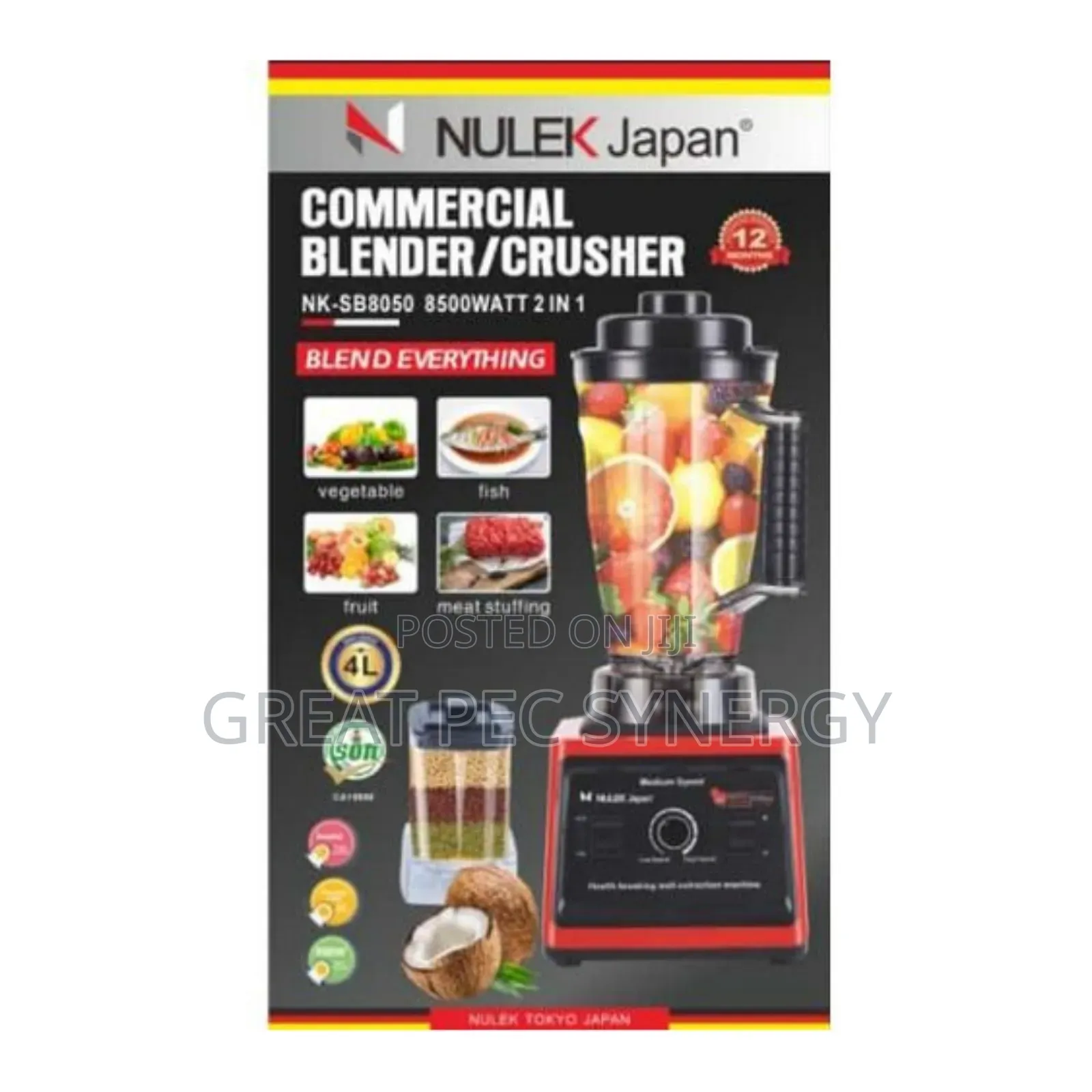 Nulek Japan Commercial Blender And Crusher