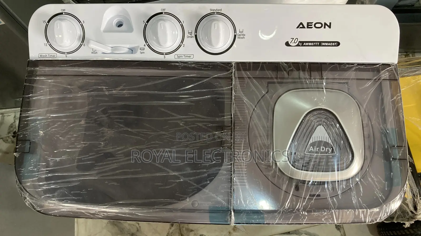 Aeon Twin Tub Washing Machine 7.0kg Wash Capacity Awn07tt