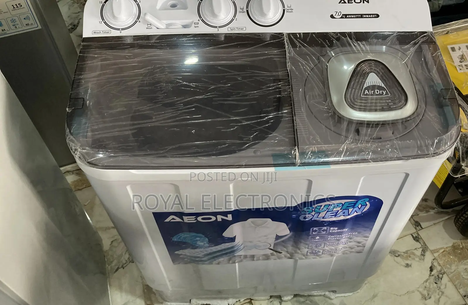 Aeon Twin Tub Washing Machine 7.0kg Wash Capacity Awn07tt