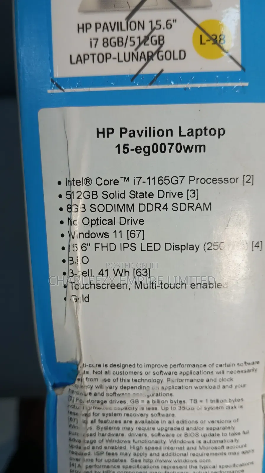 New Laptop HP Pavilion X360 15t 8GB Intel Core I7 SSD 512GB