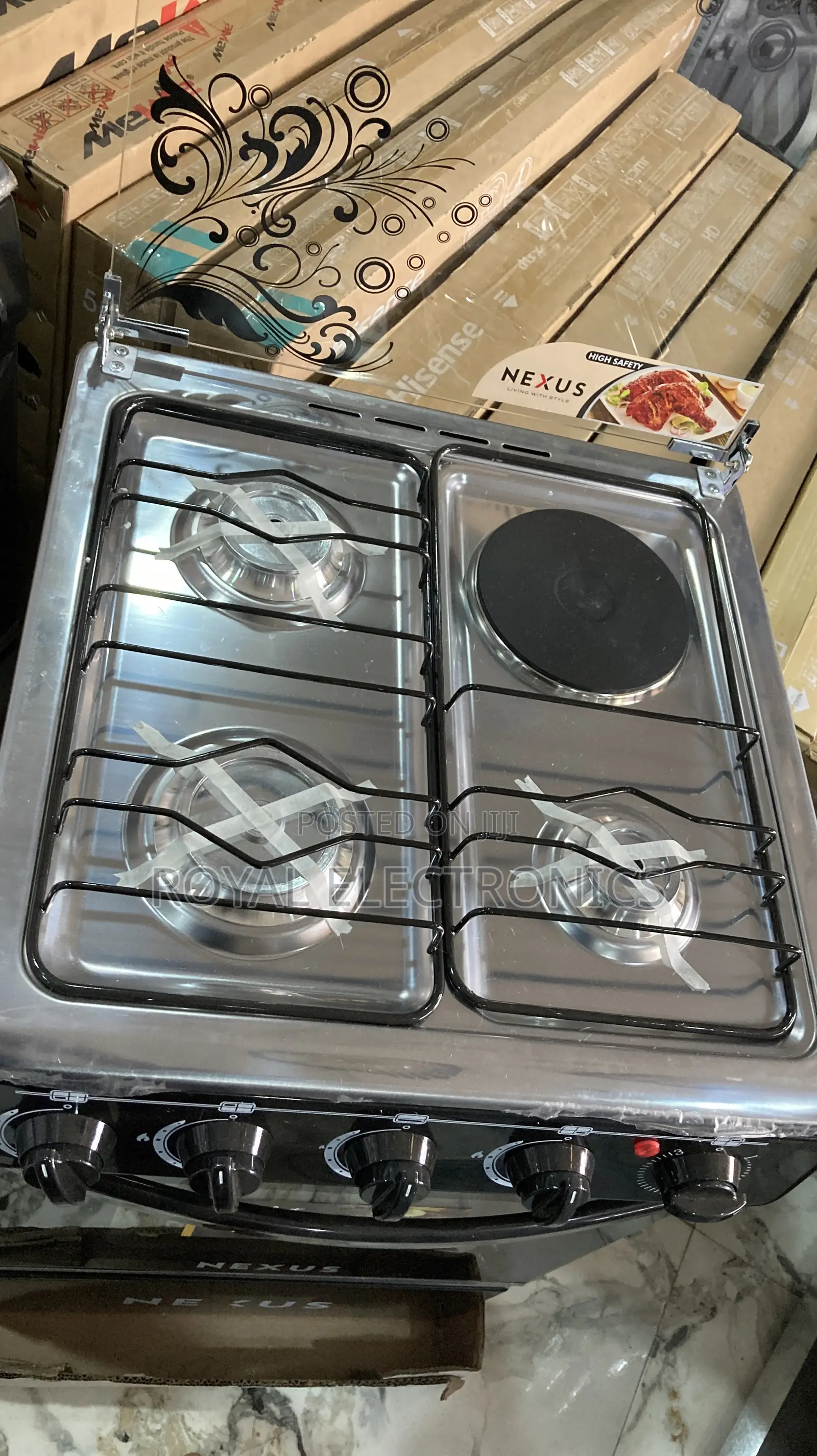 High Quality Nexus Gas Cooker With Hotplate Nx5055b(3+1)