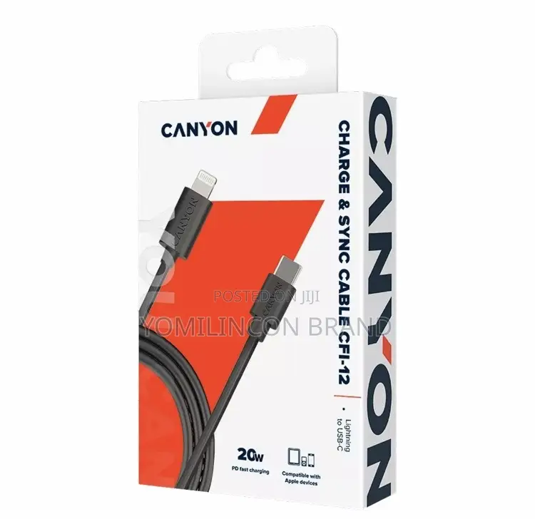 Canyon Charg Sync Cable USB Cfi-12 Black