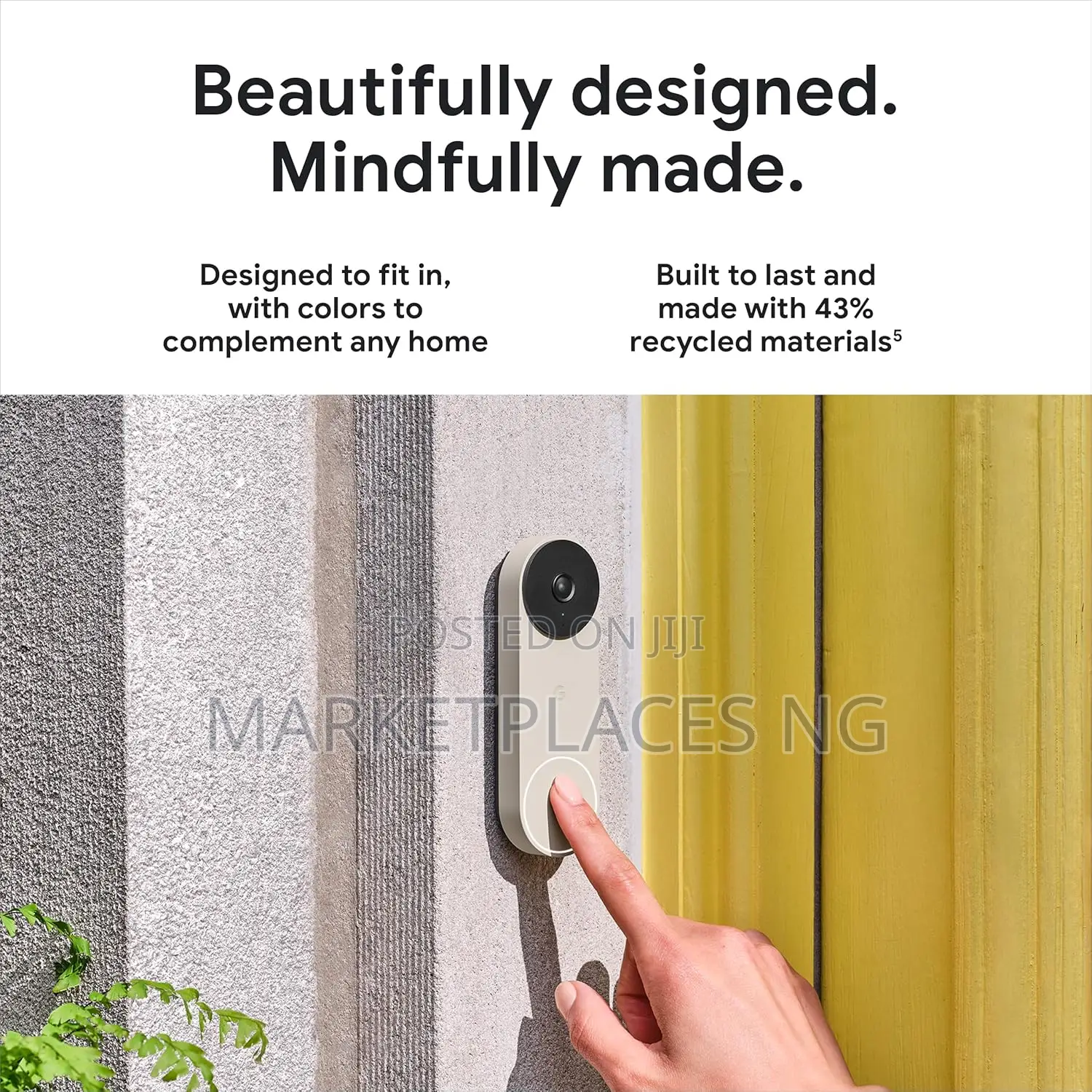 Google Nest Doorbell - (Wired, 2nd Gen) - Linen