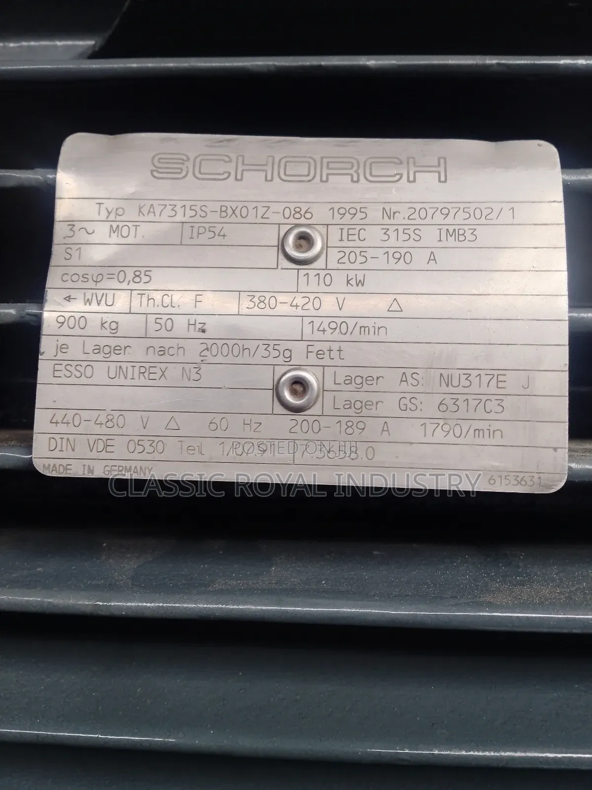Original Brand New Electric Motor 110kw