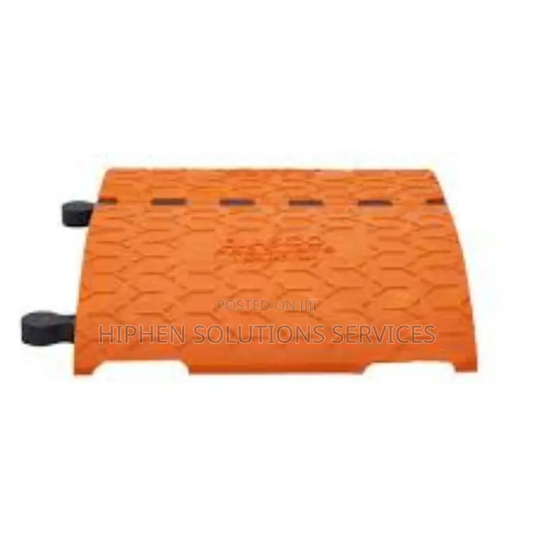Rubber Floor Cord Cover Cable Protector 4-channel