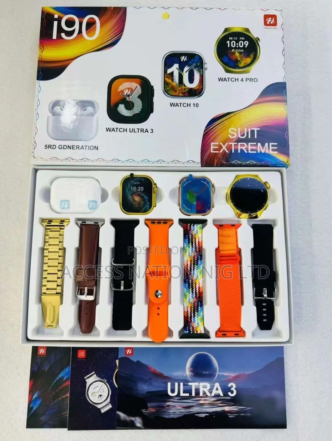 2024 I90 3in1 Smart Watch Ultra 3,Watch10, Watch 4 Pro TWS
