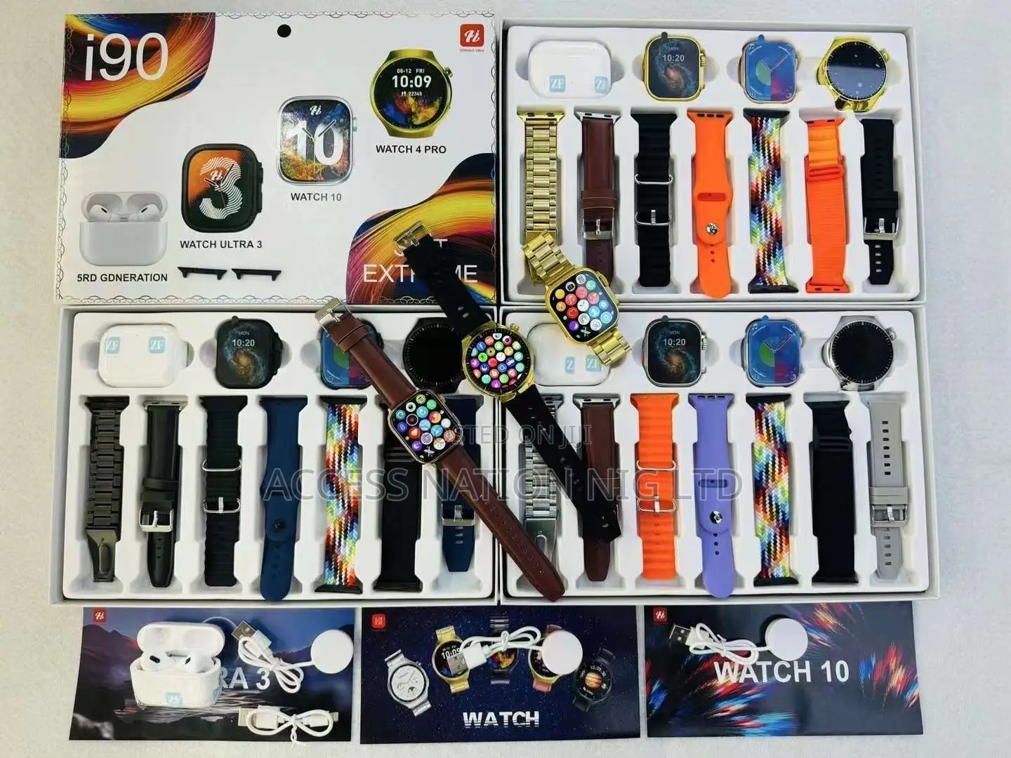 2024 I90 3in1 Smart Watch Ultra 3,Watch10, Watch 4 Pro TWS