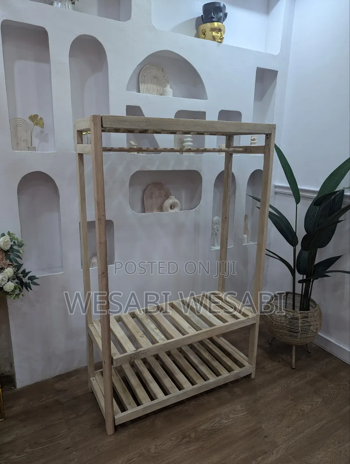 Detachable Wooden Clothing Rack
