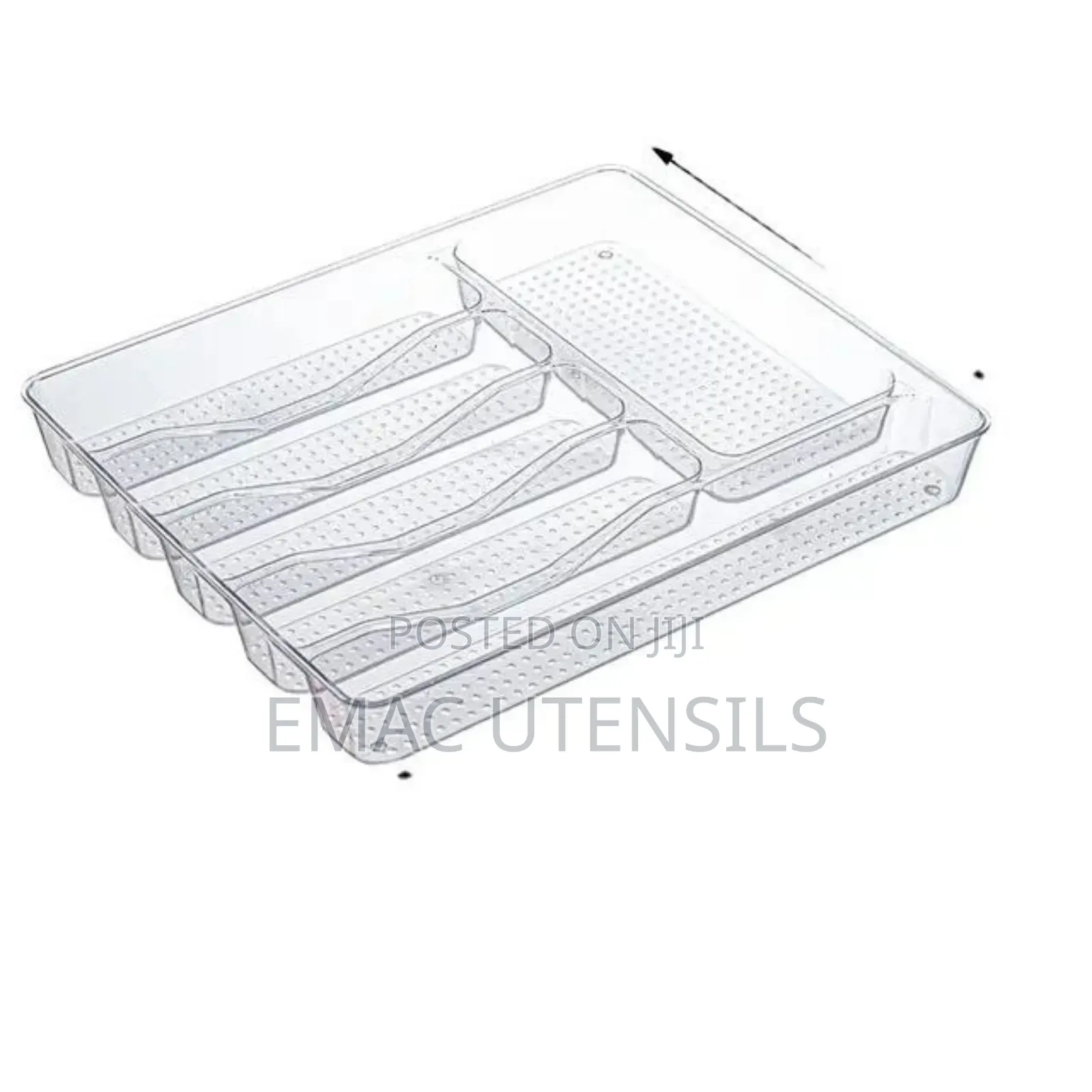Acrylic Transparent Expandable Cutlery Divider Storage Tray