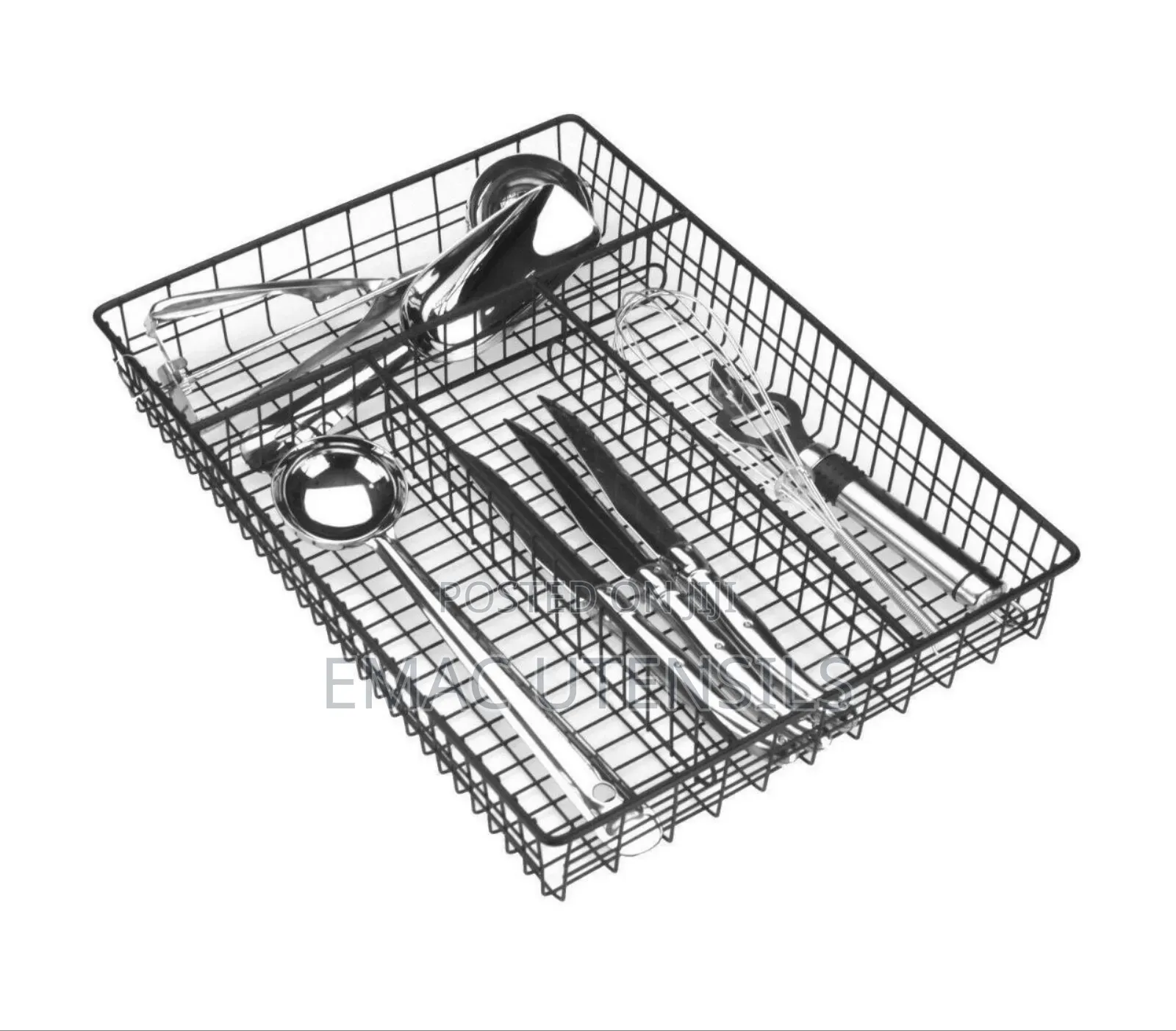 Metal Wire Cutlery Drawer Storage Tray