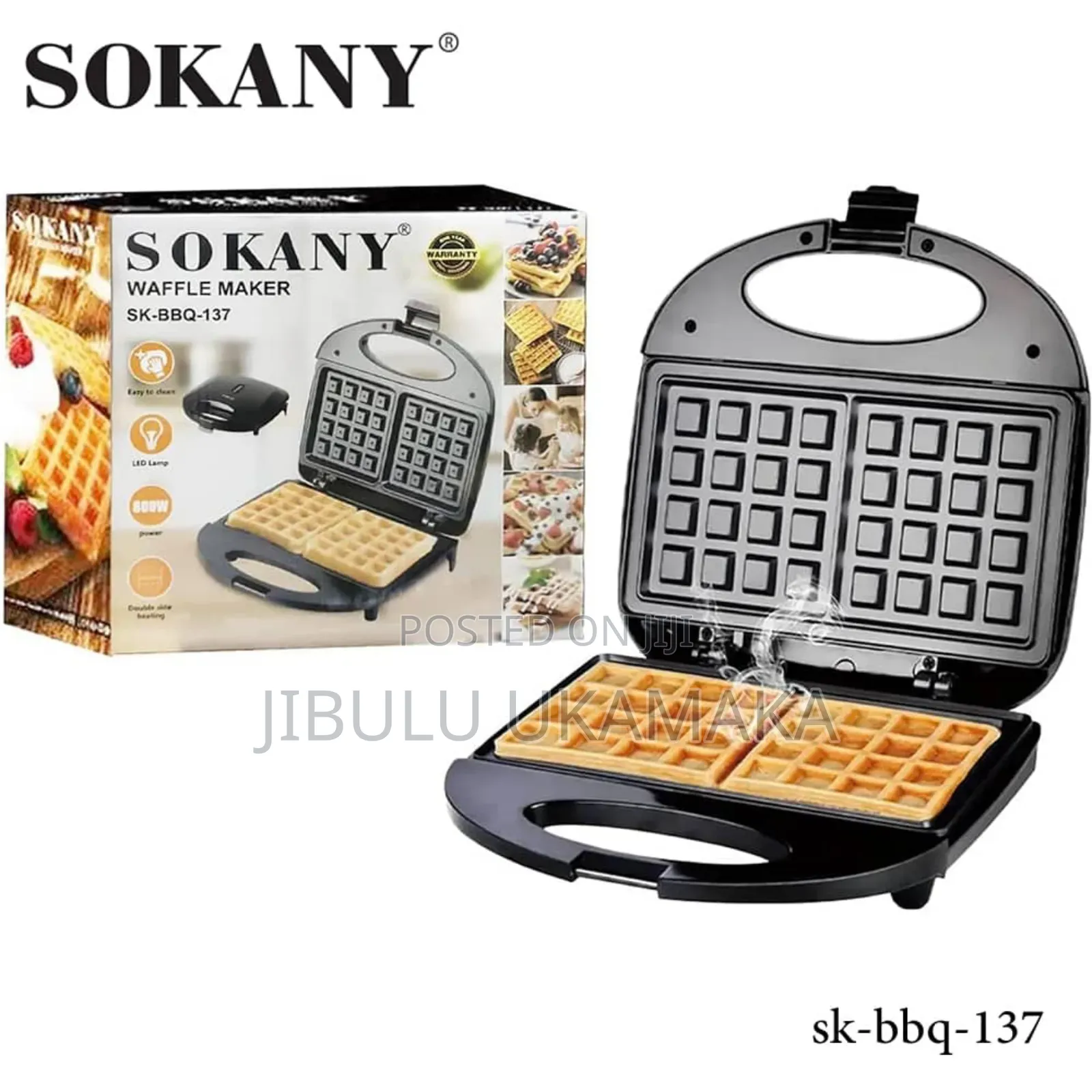 Electric Non-Stick Waffle Maker