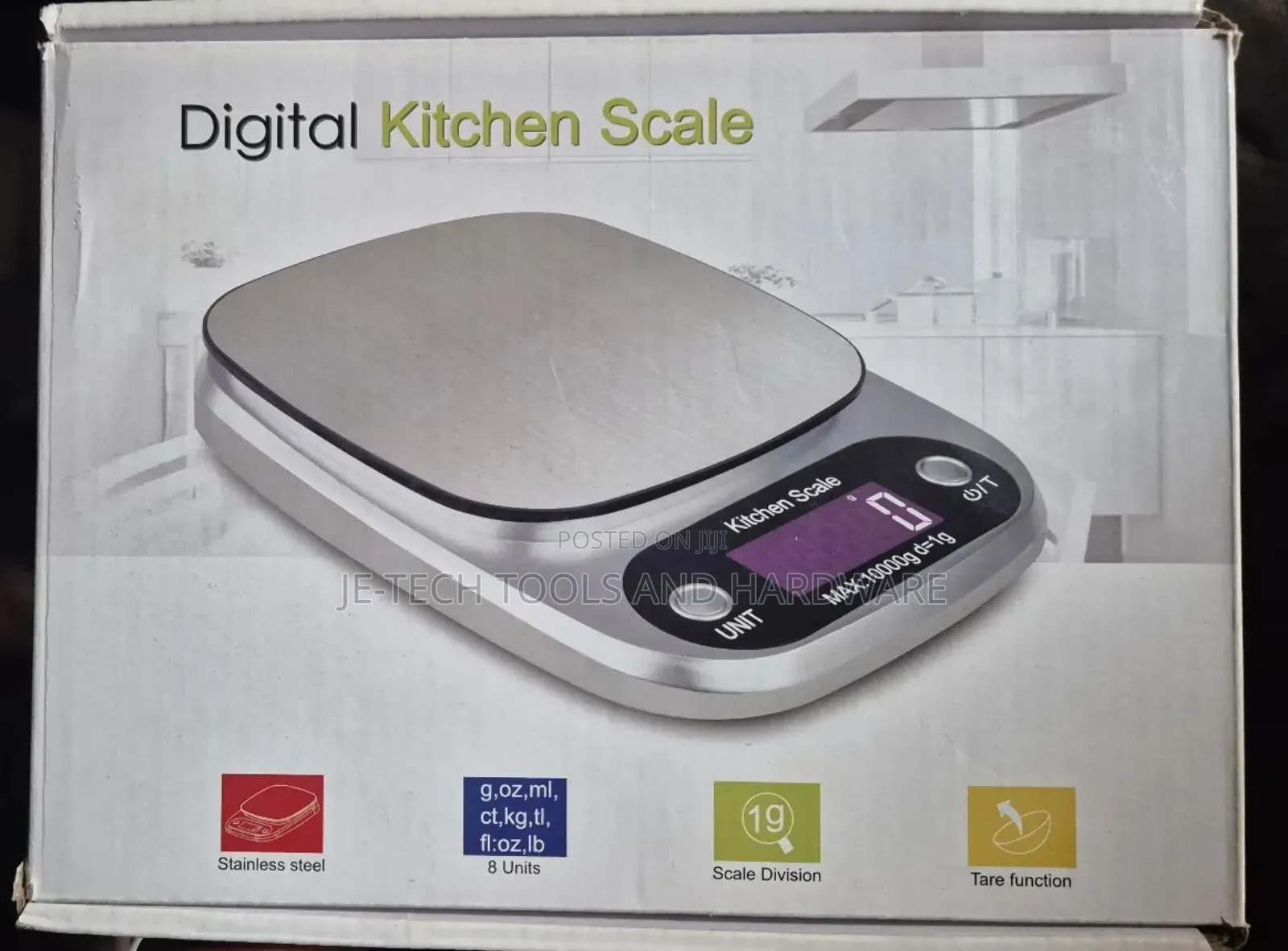 Stainless Steel Digital Kitchen Scale With LCD 