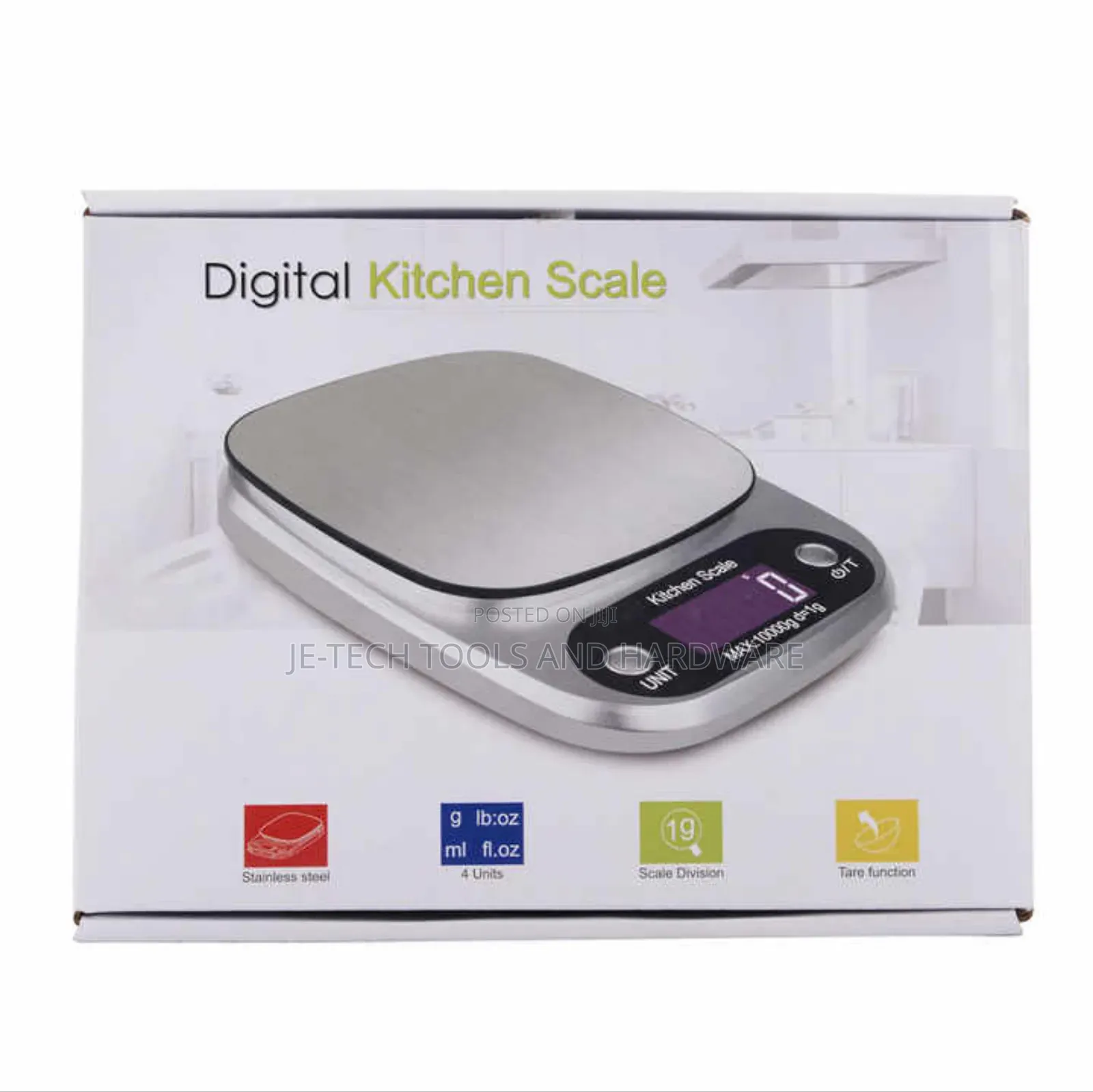 Stainless Steel Digital Kitchen Scale With LCD 