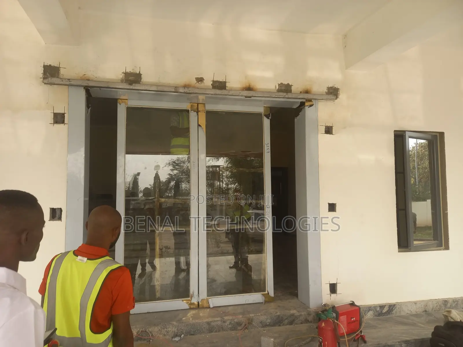 Motion-Activated Glass Panel Door