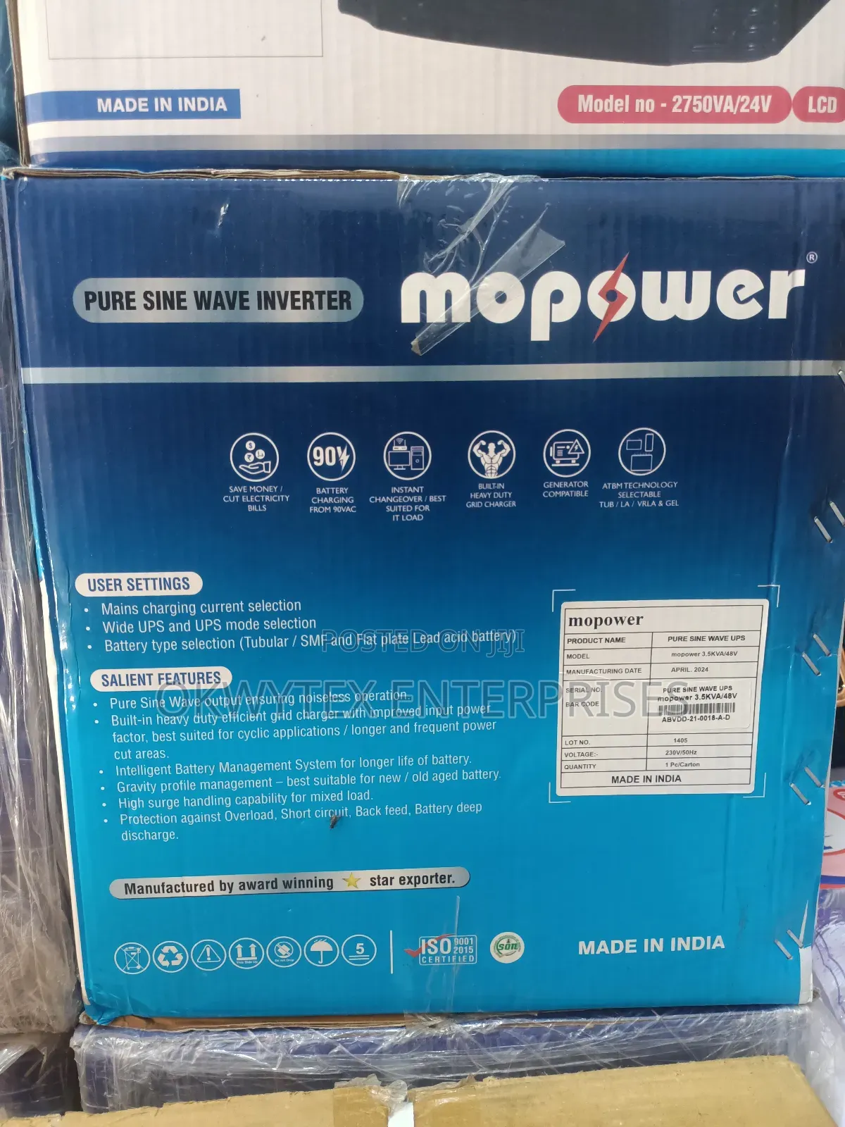 3.5kva 48V Mopower Indian Soler Inverter Pure Sine Wave
