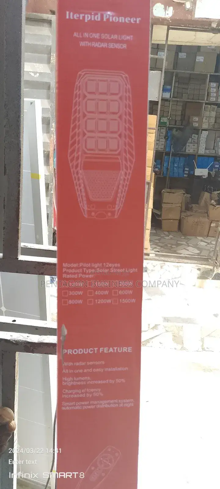 1200 Watts All in One Solar Street Light(Sms)