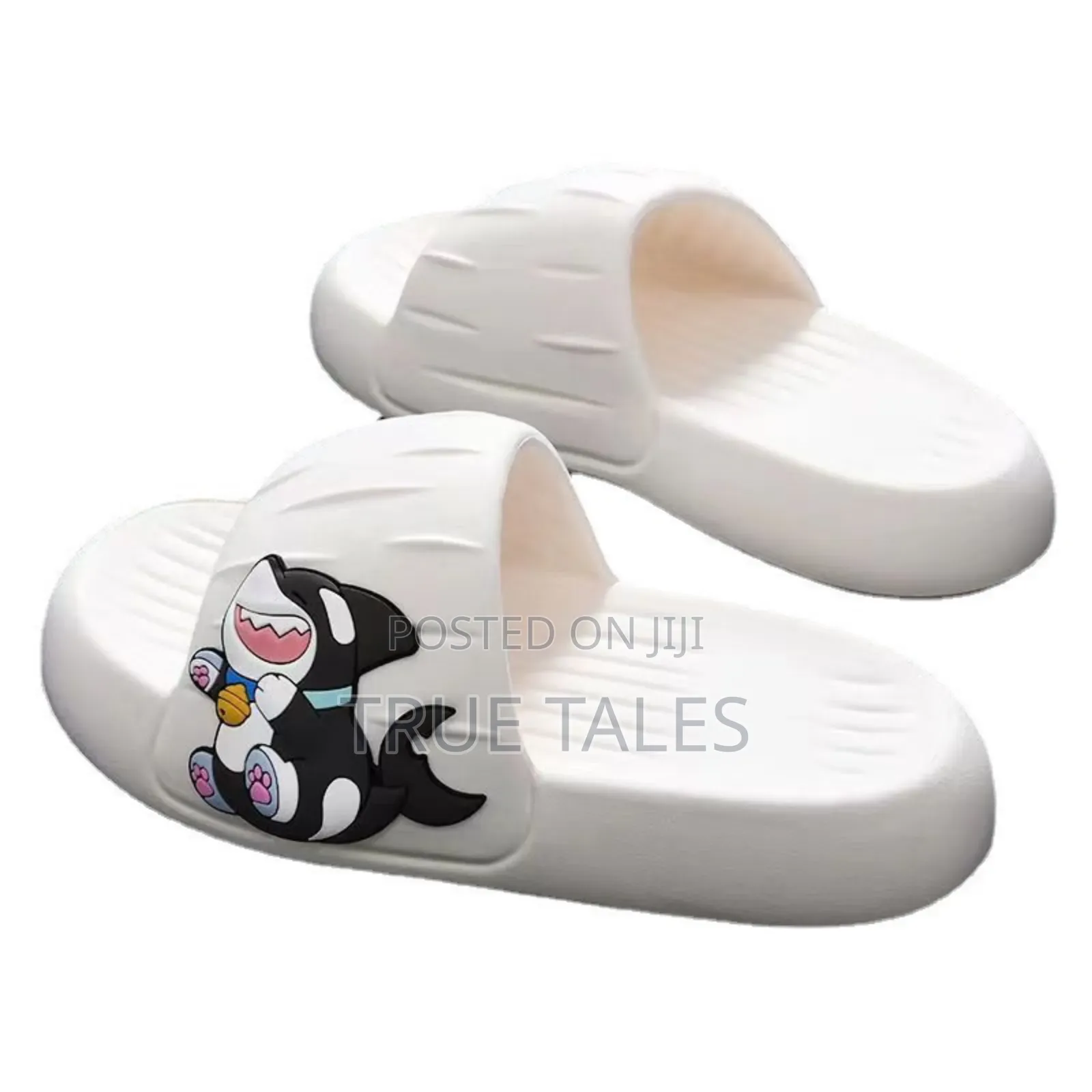 Black And White Colours Jelly Slides Slippers