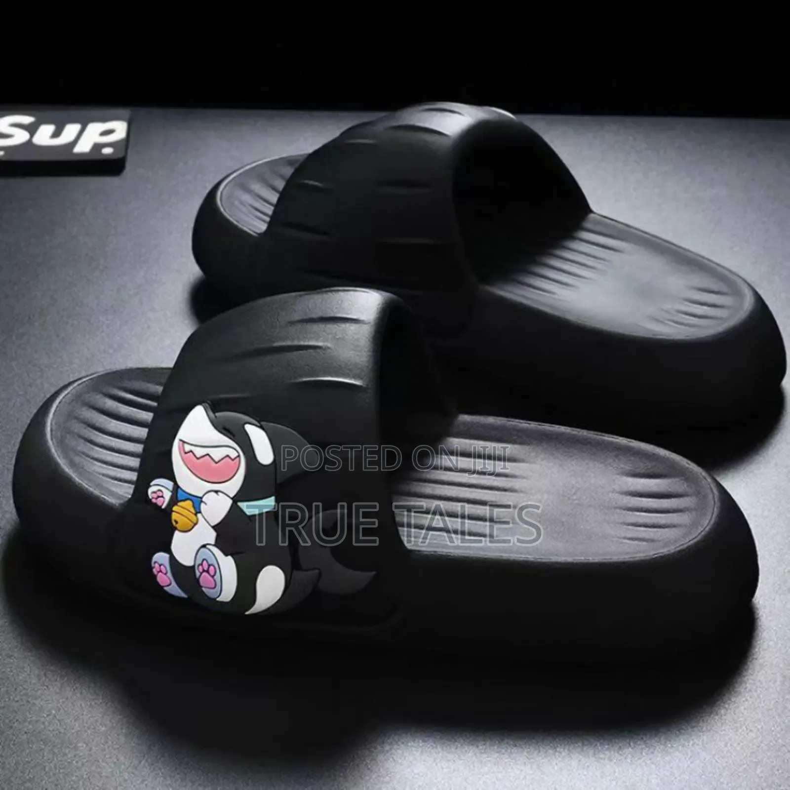 Black And White Colours Jelly Slides Slippers