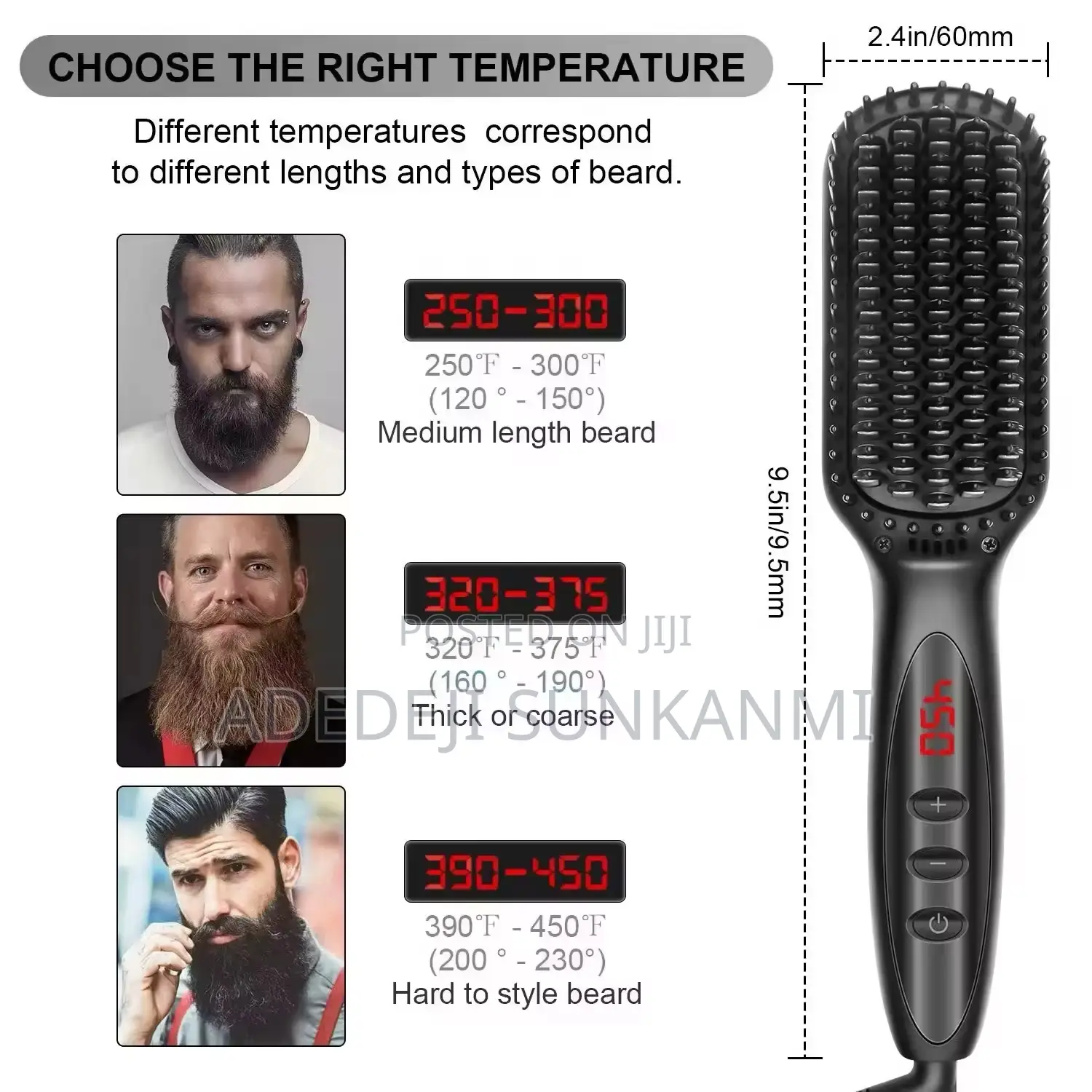 Hair Straightener Brush Electric Beard Straightener