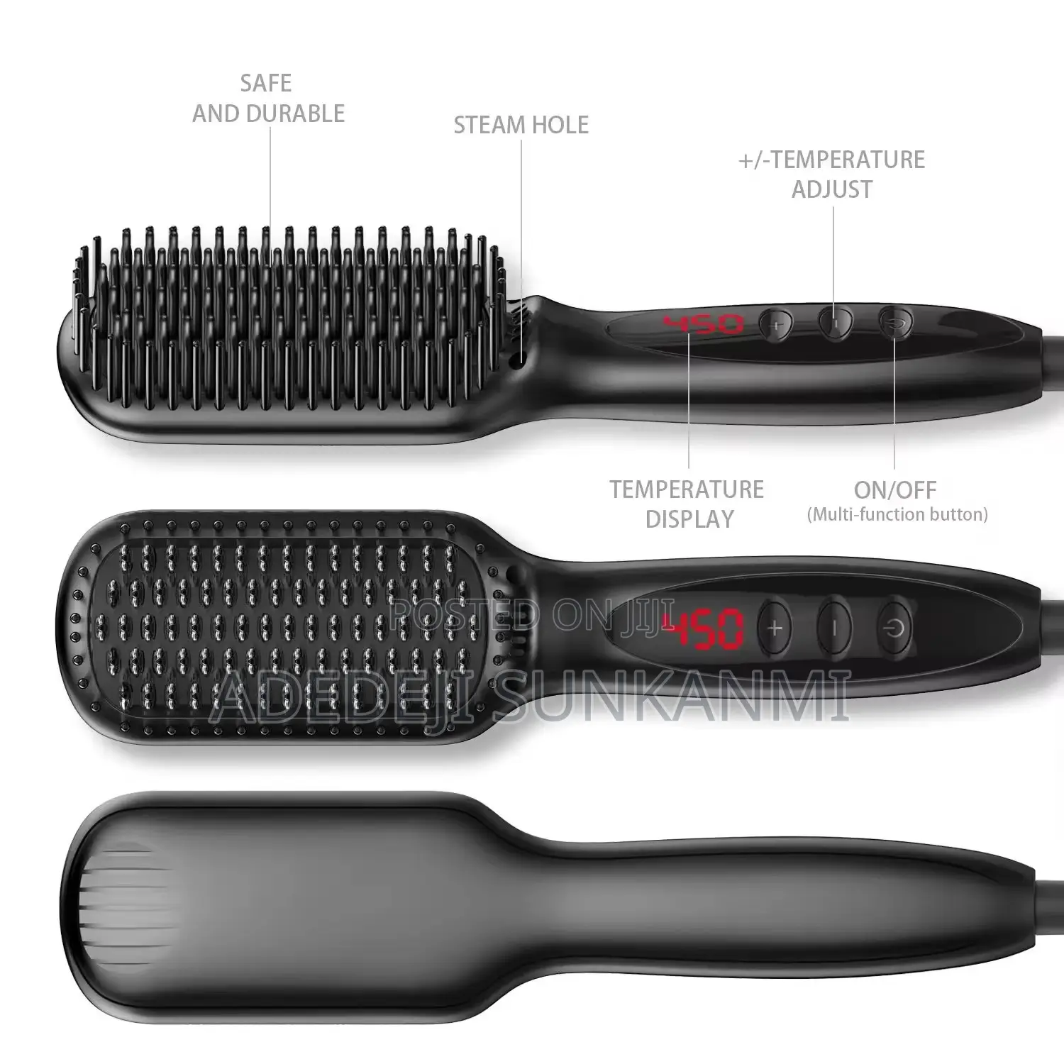 Hair Straightener Brush Electric Beard Straightener