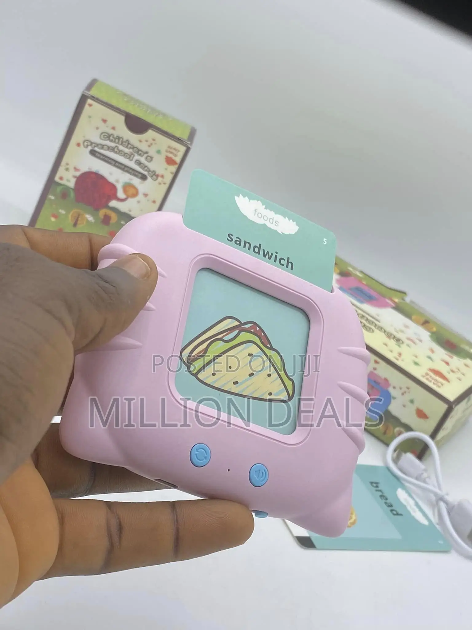 Kids Rechargeable Reading Talking Flash Cards for Children