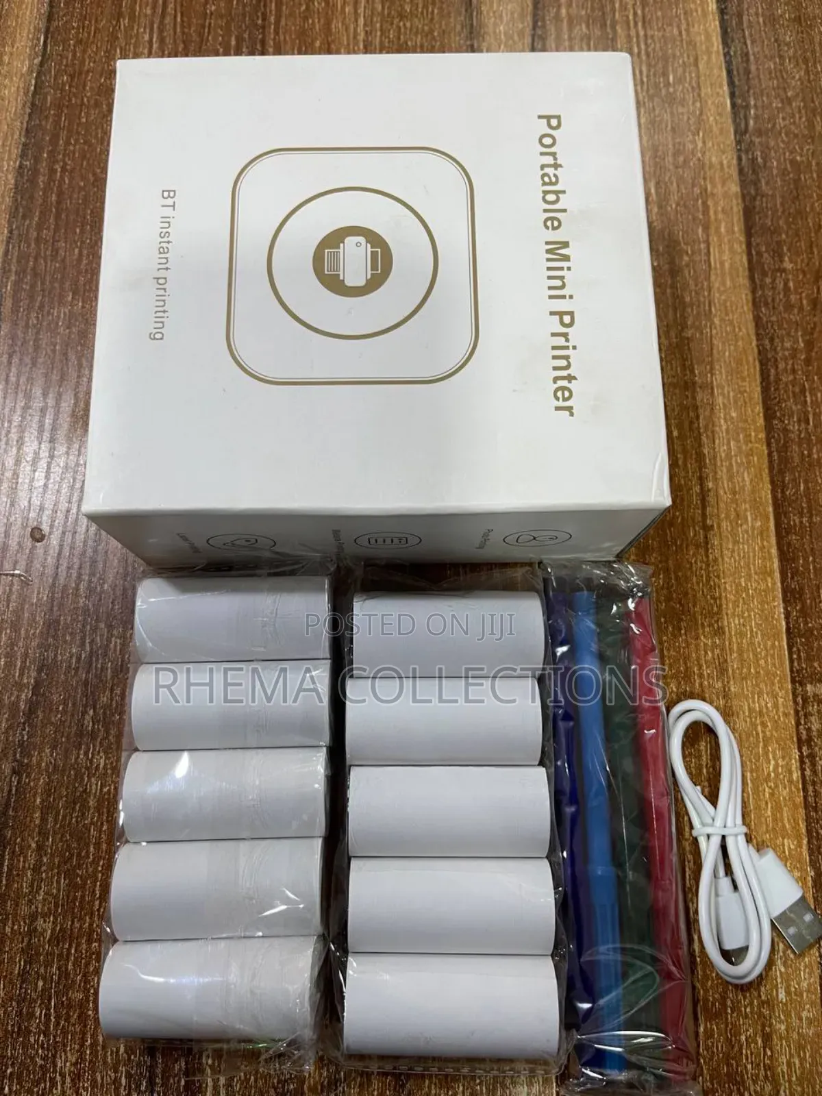 Rechargeable Mini Printer With Accessories